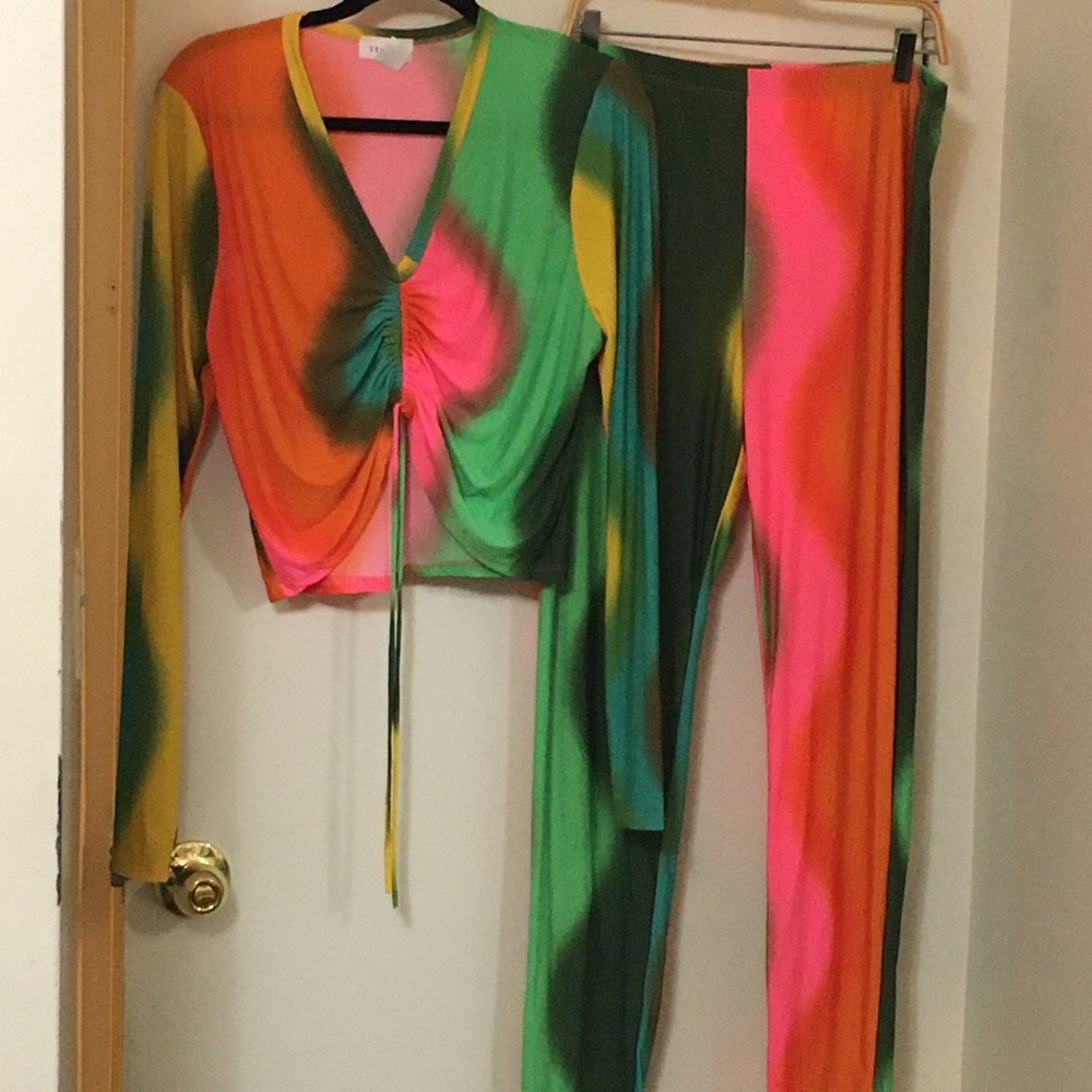 SOLID Tie-Dye Top & Bottom cord. Set